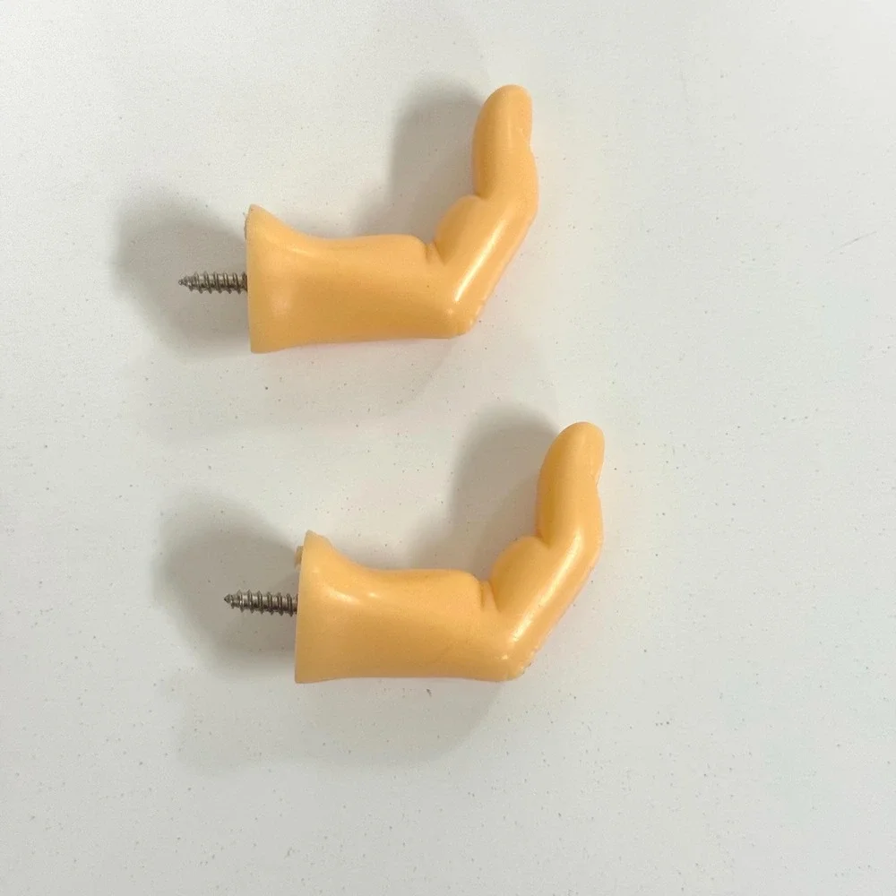 Vintage plastic wall screw mount hook sets